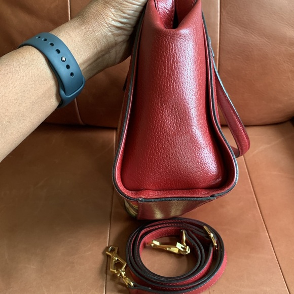 GUCCI GG Supreme Monogram Flora Web Small Ophidia Tote Bag Red - Picture 6 of 17